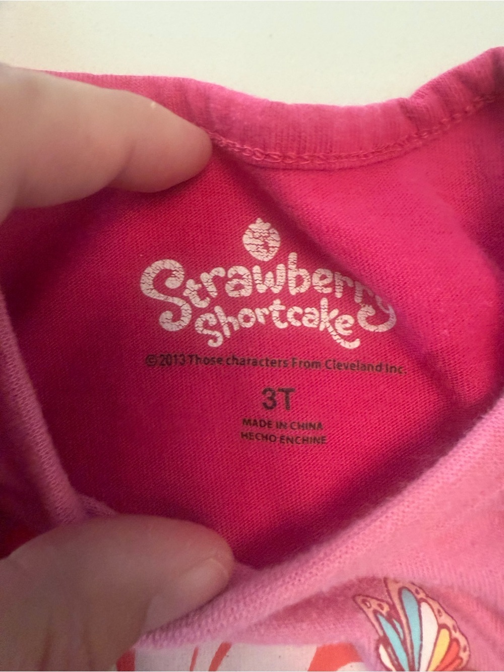 Y2K 2013 Strawberry Shortcake Two Piece Set Skort & Shirt Mock Shrug Toddler 3T - Picture 7 of 8